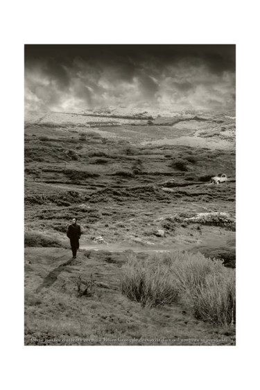 Photographie intitulée "Julien Gracq dans s…" par Gérard Bertrand, Œuvre d'art originale, Photographie manipulée