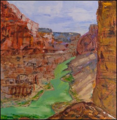 Peinture intitulée "le-grand-canyon.jpg" par Gérard Bétat, Œuvre d'art originale, Huile