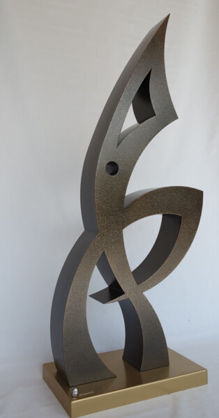 Скульптура под названием "Touch down" - Gerard Bogo, Подлинное произведение искусства, Нержавеющая сталь