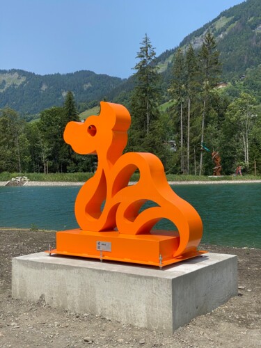 Sculpture titled "CREATION MONUMENTAL…" by Gerard Bogo, Original Artwork, Stainless Steel