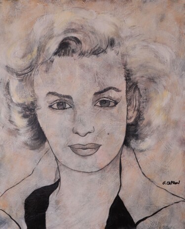 Painting titled "Marilyn" by Gérard Capron (G.CAPRON), Original Artwork, Acrylic