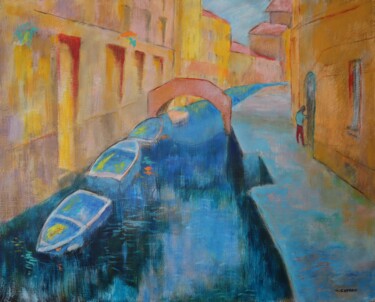 Картина под названием "Venezia" - Gérard Capron (G.CAPRON), Подлинное произведение искусства, Акрил
