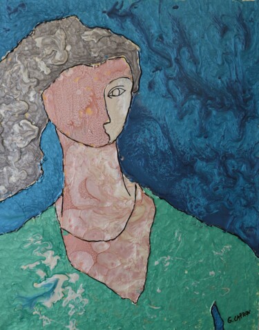 绘画 标题为“Marina déesse” 由Gérard Capron (G.CAPRON), 原创艺术品, 搪瓷