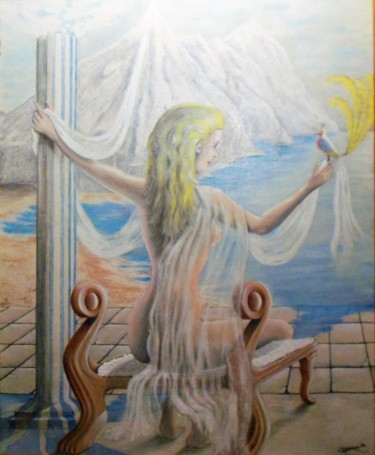 Painting titled "reverie.jpg" by Gerard Carneau, Original Artwork, Oil