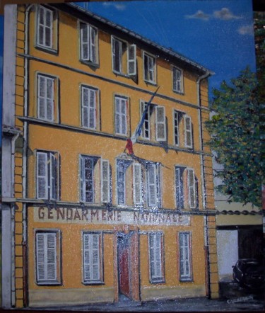 Schilderij getiteld "gendarmerie de St t…" door Gerard Carneau, Origineel Kunstwerk, Olie