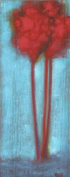 Pintura intitulada "Arbres" por Gérard Cottereau, Obras de arte originais, Acrílico