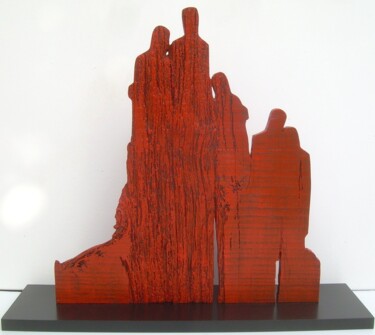 Sculpture intitulée "Famille 19 03" par Gérard Cottereau, Œuvre d'art originale, Bois