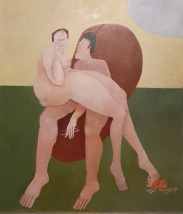 Painting titled "Tableau 21 - Eructa…" by Gérard Cyne, Original Artwork, Oil