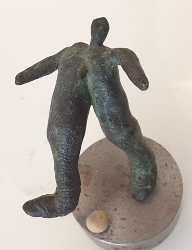 Rzeźba zatytułowany „Le footballeur” autorstwa Gérard Cyne, Oryginalna praca, Brąz