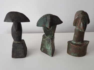 Sculptuur getiteld "Le trio" door Gérard Cyne, Origineel Kunstwerk, Bronzen