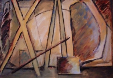 Malerei mit dem Titel "Composition" von Gerard Desboeufs, Original-Kunstwerk, Acryl