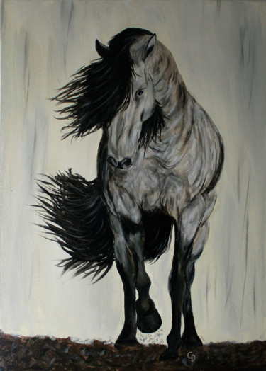 Painting titled "294 - Percheron" by Gdlapalette, Original Artwork, Acrylic
