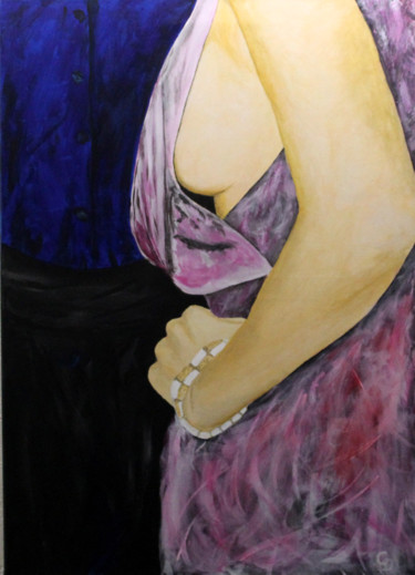Painting titled "291 - Oh la robe" by Gdlapalette, Original Artwork, Acrylic Mounted on Wood Stretcher frame