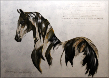 Painting titled "288 - Cheval arabe" by Gdlapalette, Original Artwork, Acrylic