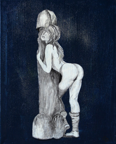 Pintura intitulada "262 - Totem" por Gdlapalette, Obras de arte originais, Acrílico Montado em Armação em madeira