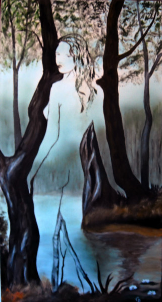 Malerei mit dem Titel "233 - La belle au b…" von Gdlapalette, Original-Kunstwerk, Acryl Auf Keilrahmen aus Holz montiert