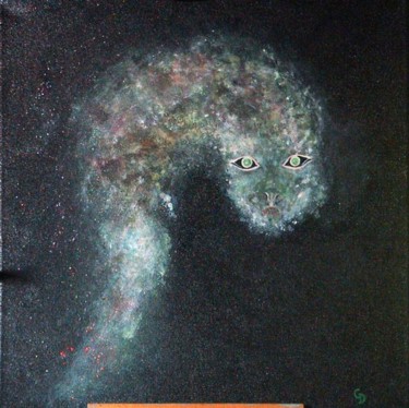 Pintura titulada "188 - Nebuleuse chat" por Gdlapalette, Obra de arte original, Acrílico Montado en Bastidor de camilla de m…