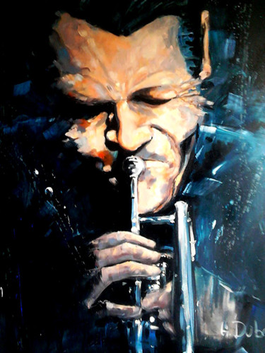 Painting titled "chet" by Gerard Duboscq, Original Artwork, Acrylic