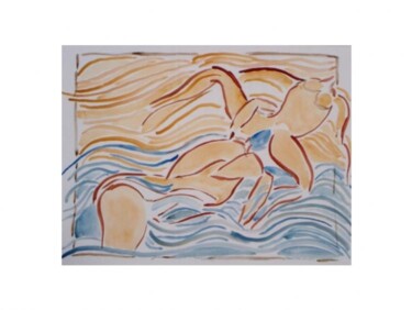 Peinture intitulée "La mer en vous (Léo…" par Gerard Elleboudt, Œuvre d'art originale