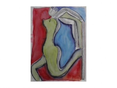 Peinture intitulée "Nu dansant" par Gerard Elleboudt, Œuvre d'art originale
