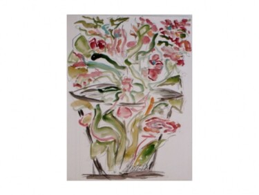 Peinture intitulée "Bouquet" par Gerard Elleboudt, Œuvre d'art originale, Huile