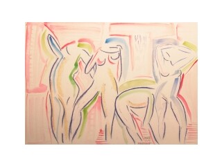 Peinture intitulée "Mouvement dansant" par Gerard Elleboudt, Œuvre d'art originale