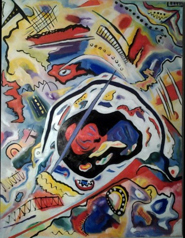 Картина под названием "composition - 32" - Gérard Favory, Подлинное произведение искусства, Масло