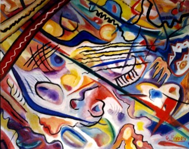 Картина под названием "composition -33" - Gérard Favory, Подлинное произведение искусства, Масло