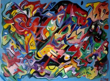 Painting titled "concerto 3" by Gérard Favory, Original Artwork, Oil