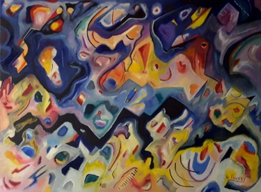 Картина под названием "Orage" - Gérard Favory, Подлинное произведение искусства, Масло