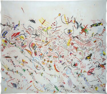 Peinture intitulée "Champ de forces 2" par Gérard Franquin, Œuvre d'art originale, Collages