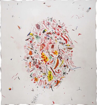 Peinture intitulée "champ de forces 3" par Gérard Franquin, Œuvre d'art originale, Collages