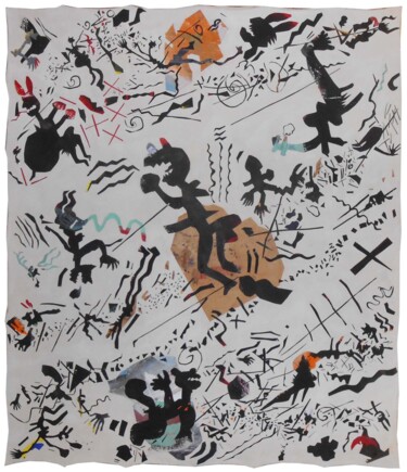 Peinture intitulée "Champ de forces 12" par Gérard Franquin, Œuvre d'art originale, Collages