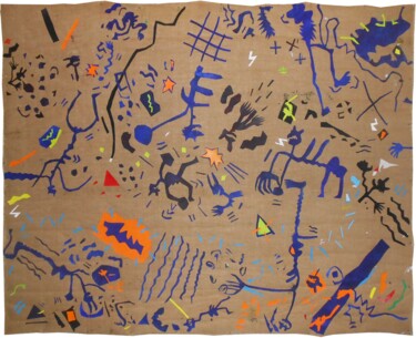 Peinture intitulée "Champ de forces 22." par Gérard Franquin, Œuvre d'art originale, Collages