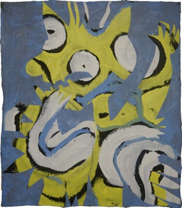 Peinture intitulée "Ancêtre Simpson 30." par Gérard Franquin, Œuvre d'art originale, Acrylique
