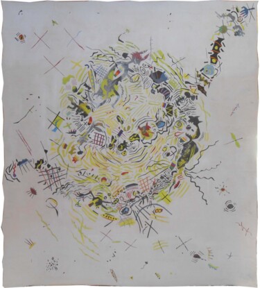 Collages intitulée "champ de forces 0" par Gérard Franquin, Œuvre d'art originale, Collages