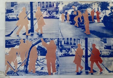 Peinture intitulée "Les ouvriers dans l…" par Gérard Fromanger, Œuvre d'art originale, Acrylique