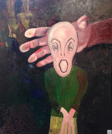 Peinture intitulée "L'homme du placard" par Gérard Genest, Œuvre d'art originale, Huile