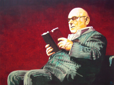 Pintura intitulada "the red book" por Gerard Jouannet, Obras de arte originais, Acrílico
