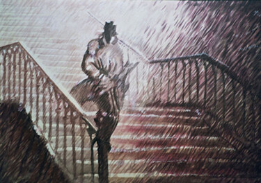 Картина под названием "storm" - Gerard Jouannet, Подлинное произведение искусства, Акрил
