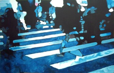 Painting titled "city ghost 4" by Gerard Jouannet, Original Artwork, Acrylic