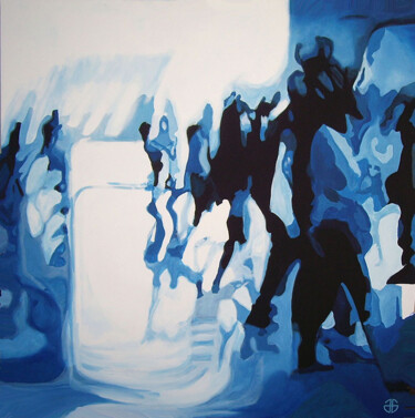 Painting titled "urban-3" by Gerard Jouannet, Original Artwork, Oil