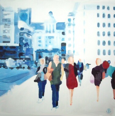 Painting titled "urban 14" by Gerard Jouannet, Original Artwork, Oil