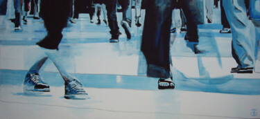 Картина под названием "urban 19" - Gerard Jouannet, Подлинное произведение искусства, Масло