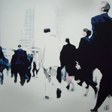 Painting titled "city 10" by Gerard Jouannet, Original Artwork, Acrylic
