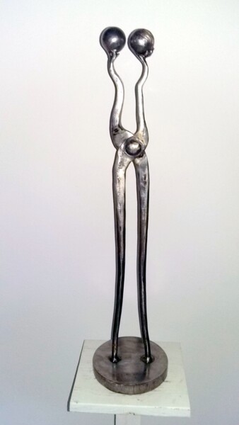 Sculpture intitulée "HAZARD RENCONTRE AM…" par Gerard Lami, Œuvre d'art originale, Métaux