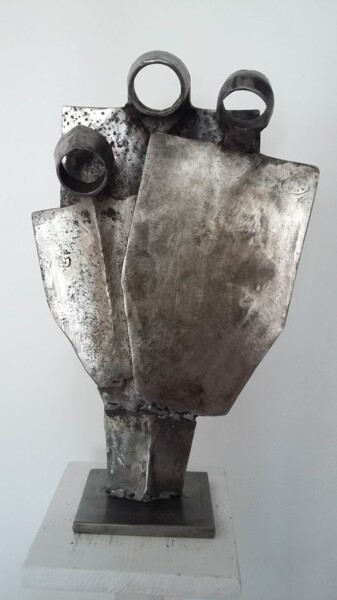 Sculpture titled "EN FAMILLE" by Gerard Lami, Original Artwork, Metals