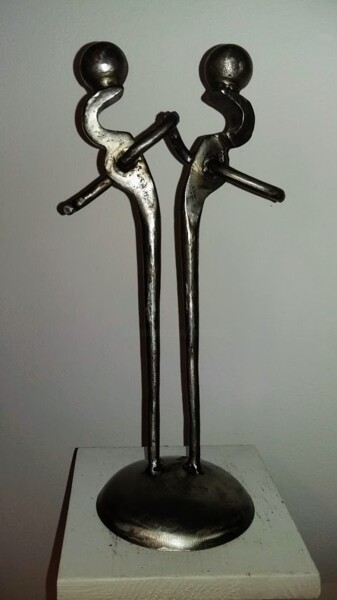 Sculpture intitulée "LES GEMEAUX OU DANS…" par Gerard Lami, Œuvre d'art originale, Métaux