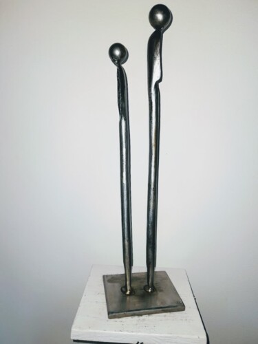 Sculptuur getiteld "A L'ECOUTE" door Gerard Lami, Origineel Kunstwerk, Metalen