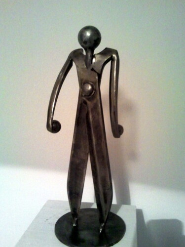 Escultura intitulada "POINTEUR AUX BOULES" por Gerard Lami, Obras de arte originais, Metais